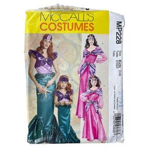 McCalls MP228 Costumes Sewing Pattern Kids 3-8 Mermaid Princess Dress DIY Uncut